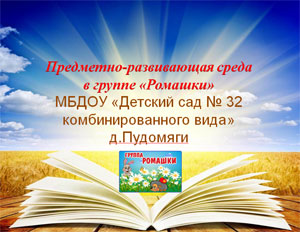 Предметно-развивающая среда в группе «Ромашки»